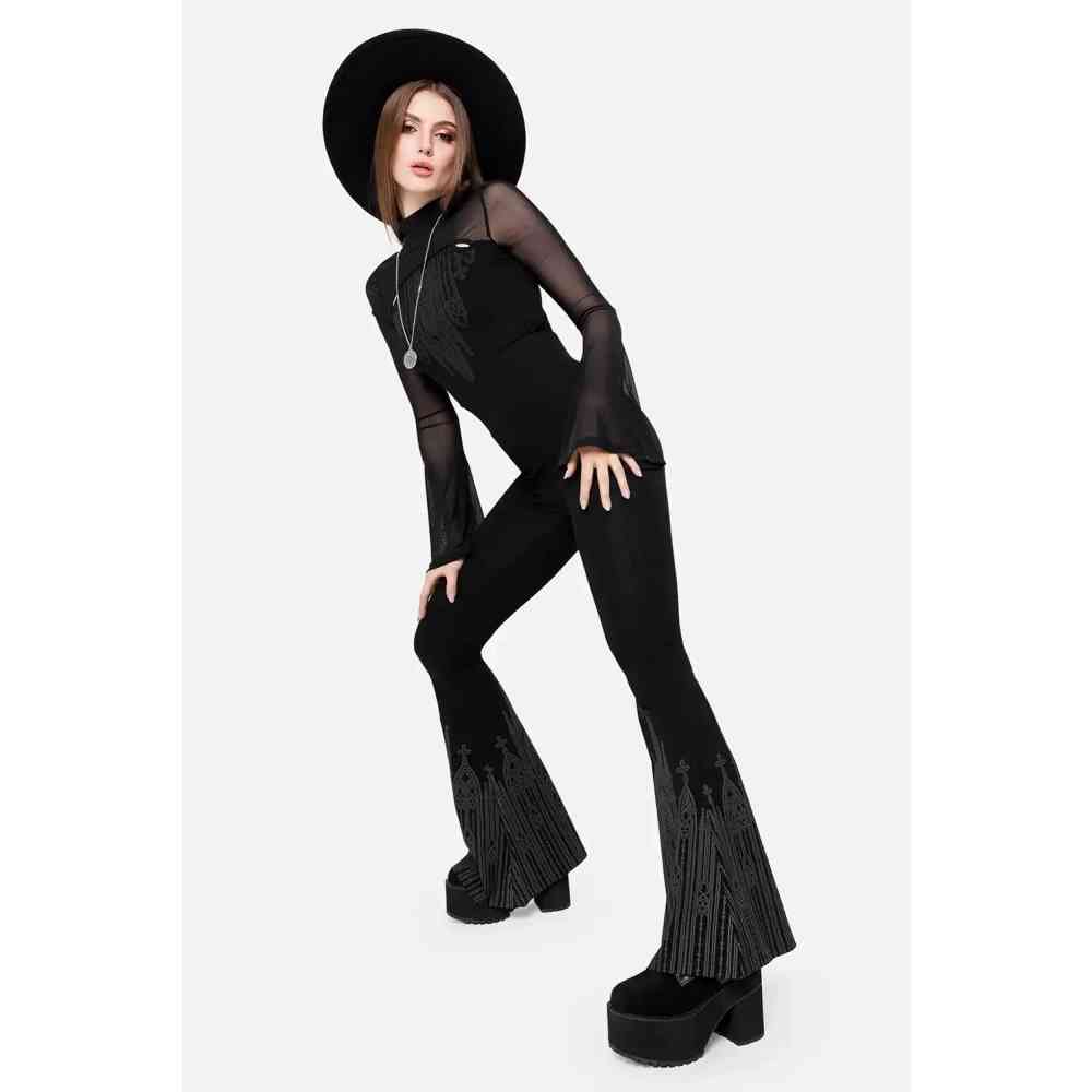 Restyle - Ascension Bell bottom broek - Zwart